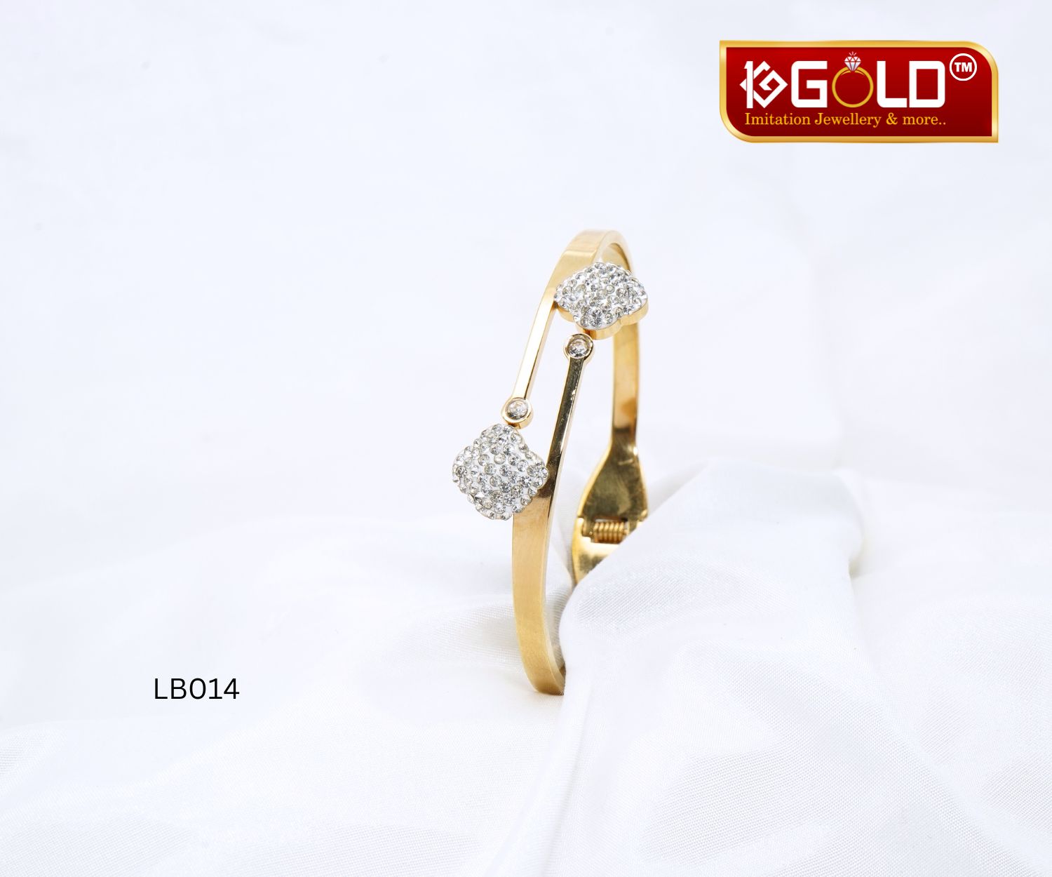 Diamond Encrusted Gold Bracelet for Women - LB014. imitation jewellary on 1ggold.in