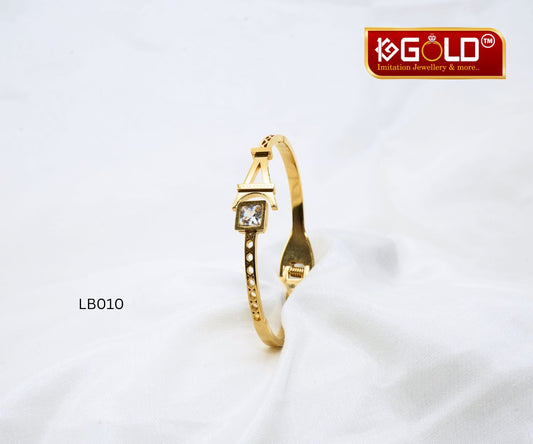 Eiffel Tower Themed Diamond Gold Finished Bracelet for Her - LB010. imitation jewellary on 1ggold.in  