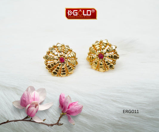 Elegant 1 Gram Gold Flower Stud Earrings for Ladies - ERG011. 1ggold.in 1 gram gold  