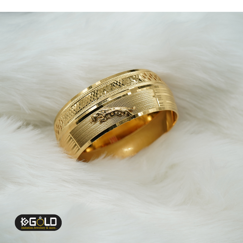 Elegant 1 Gram Gold Premium Grade Kada for Men - KDA005. 1 gram gold on 1ggold.in 