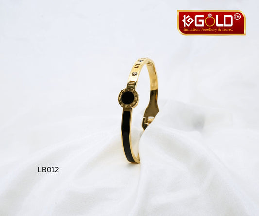 Elegant Gold Bracelet with Roman Numbers and Diamond Accents - LB012. imitation jewellary on 1ggold.in 