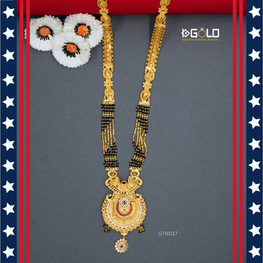 Elegant 1 Gram Gold Plated Ganthan with Enchanting Design for Women GTN017. 1 gram gold available on 1ggold.in