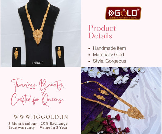 Elegant one gram gold coated jewelry collection with a gleaming finish - LHR012. one gram gold on 1ggold.in 