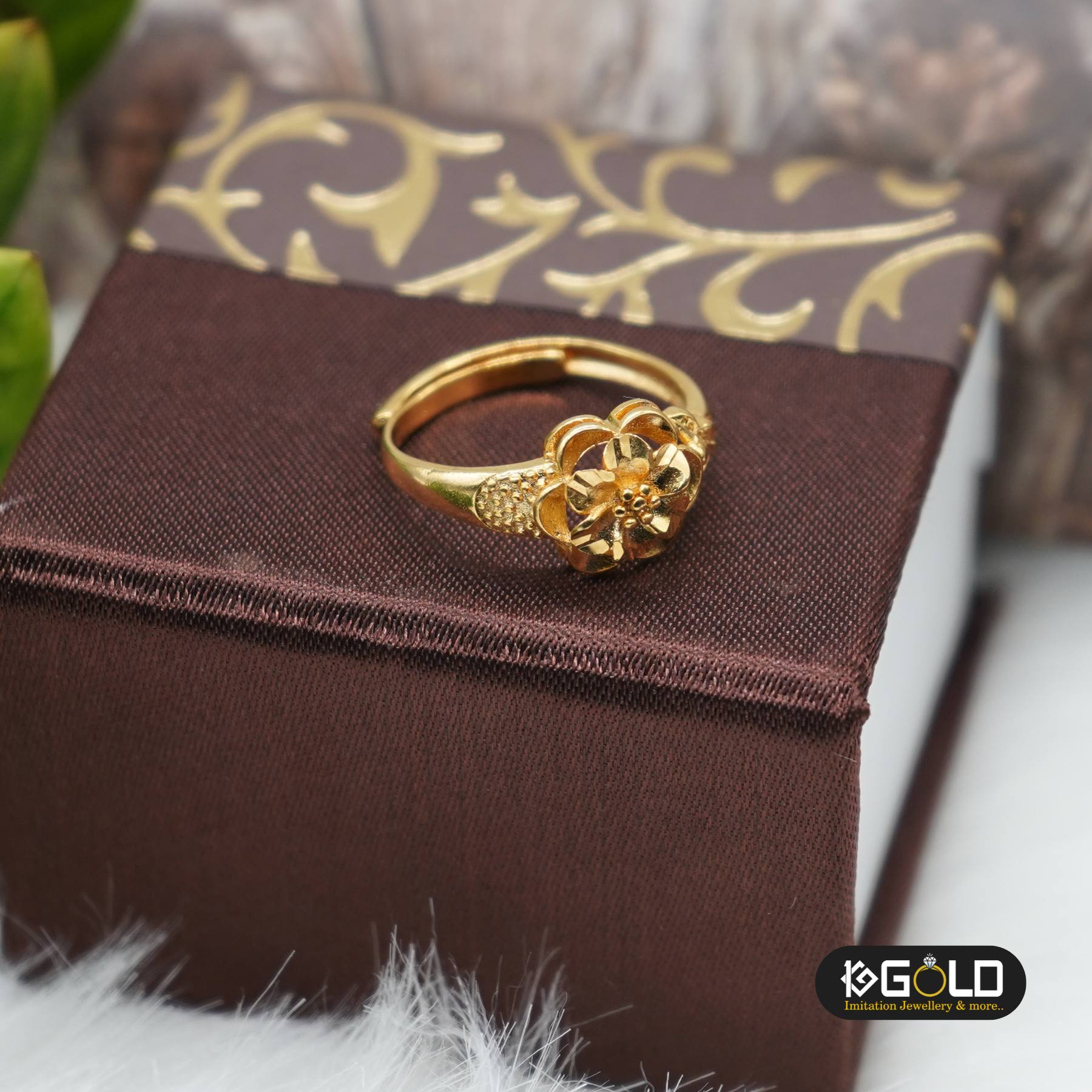 Fancy Design Women's Gold Plated Ring - RNW003. 1ggold.in 