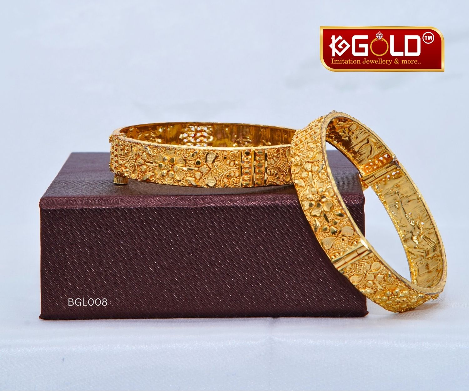 Glamorous Royal Fashion 1 Gram Gold Plated Bangles for Women - BGL008. 1 gram gold on 1ggold.in 