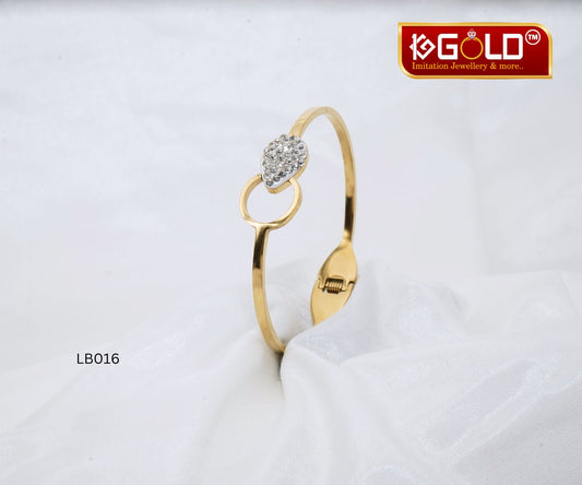 Gold Plated Bangle Adorned with Diamonds for Her - LB016. imitation jewellery on 1ggold.in 