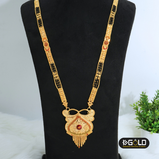 Gorgeous Design Everyday 1 Gram Gold Plated Mangalsutra for Women - MNG007. 1 gram gold on 1ggold.in  