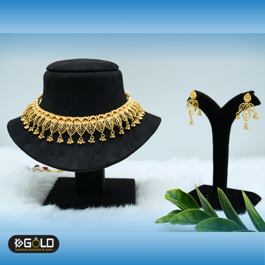 Gorgeous One Gram Gold Plated Choker Haar - CHK007. 1 gram gold on 1ggold.in  