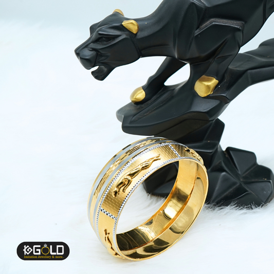 High Quality 1 Gram Gold Silver Kada for Men - KDA002. 1 gram gold on 1ggold.in 