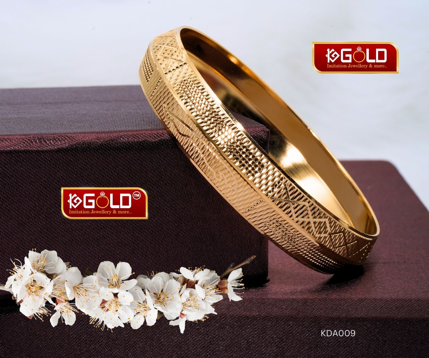 Jaguar Design 1 Gram Gold Plated Punjabi Kada for Men - KDA009. 1 gram gold on 1ggold.in 