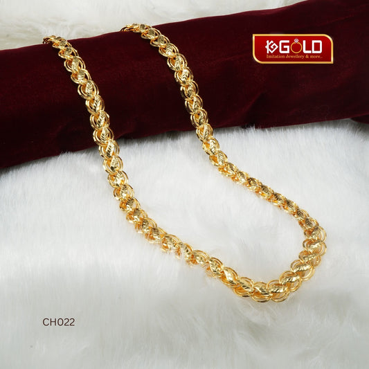 Kohli Crafted Premium Quality Elegant One Gram Gold Chain for Men - CH022. 1 gram gold on 1ggold.in 