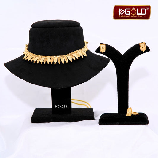 Lightweight 1 Gram Gold Plated Trendy Necklace Set for Women - NCK013. 1 gram gold on 1ggold.in
