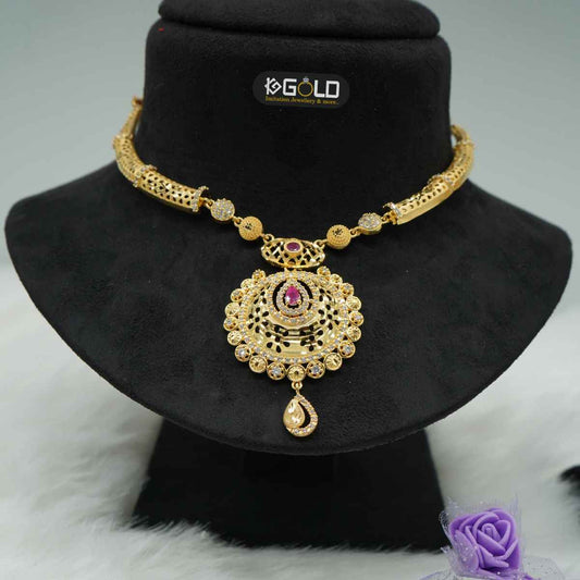 Lovely 1 Gram Gold Jewellry Set for Women - NCK004. 1 gram gold on 1ggold.in  