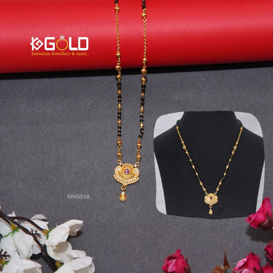 Stunning 1 Gram Gold Mangalsutra with a Lovely Design for Women - MNG018