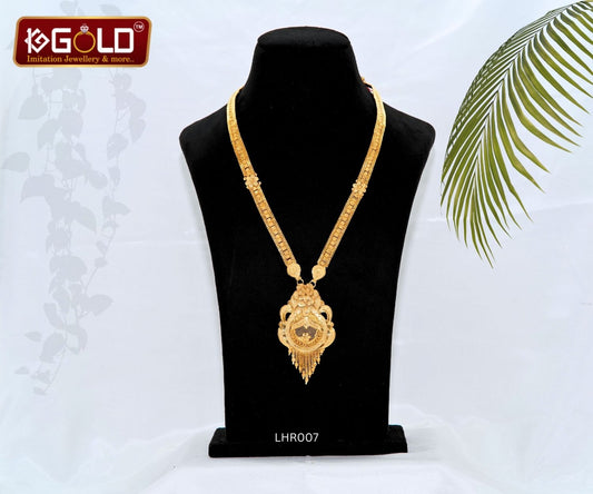 Mesmerizing 1 Gram Gold Plated Necklace ensemble with a radiant finish - LHR007. 1 gram gold on 1ggold.in 