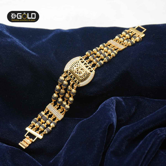 OM Elegant 1 Gram Gold Rudraksha Bracelet for Men - BRC004. 1 gram gold on 1ggold.in 