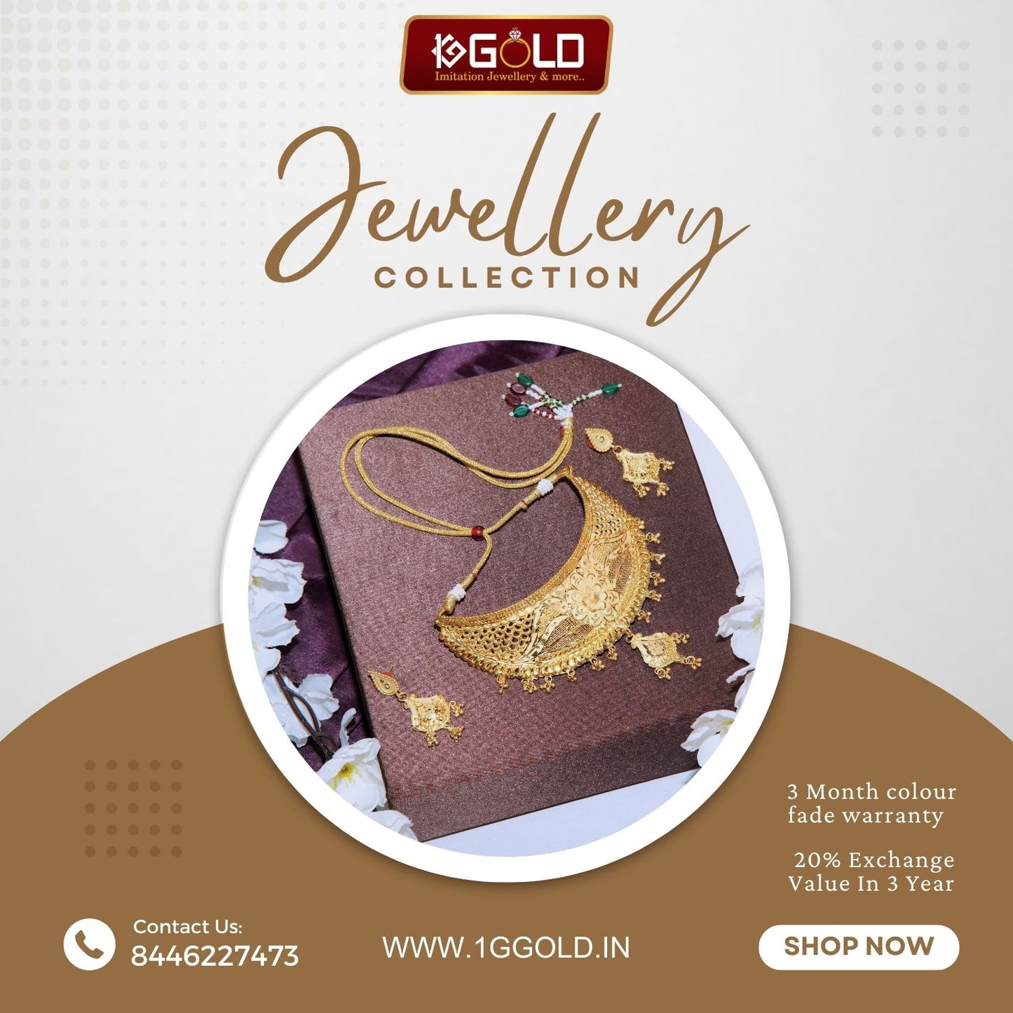 One Gram Gold Coated Choker Necklace Set with Unique Design for Women - CHK008. 1 gram gold on 1ggold.in  