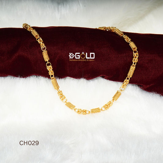 One Gram Gold Funky Design Sophisticated Design Chain for Men - CH029. 1 gram gold on 1ggold.in 