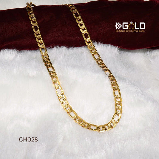 One Gram Gold Linked Distinctive Design Best Quality Chain for Men - CH028. 1 gram gold on 1ggold.in 