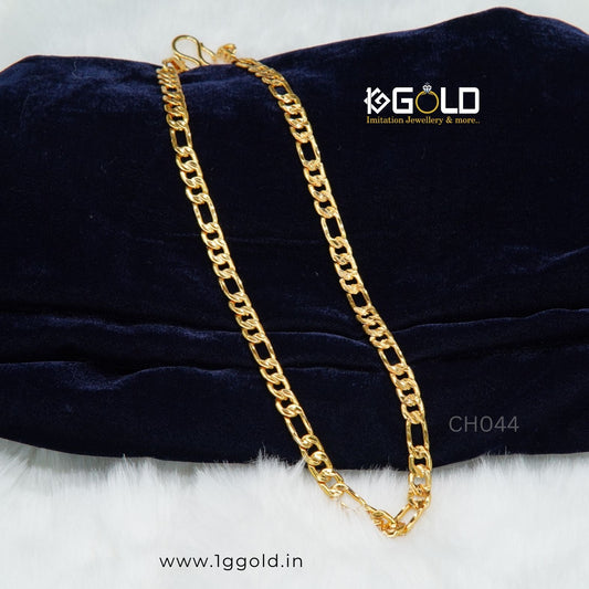 One Gram Gold Toned Premium Quality Elegant Chain for Men - CH044. 1 gram gold on 1ggold.in 