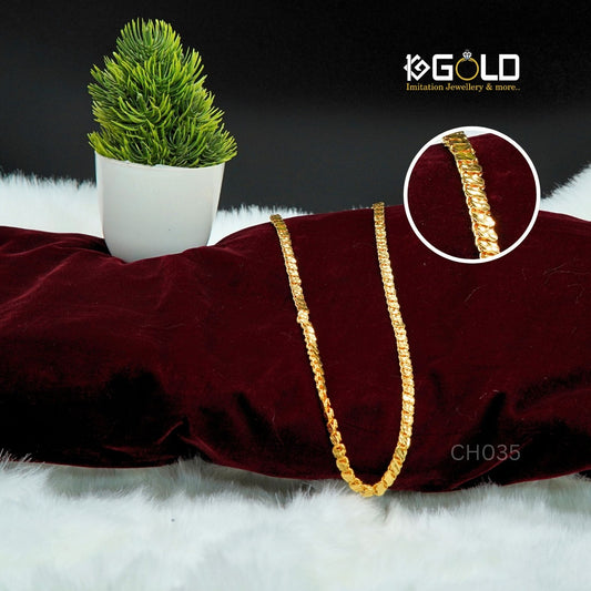 One Gram Gold Toned Royal Charming Chain for Men - CH035. 1 gram gold on 1ggold.com 