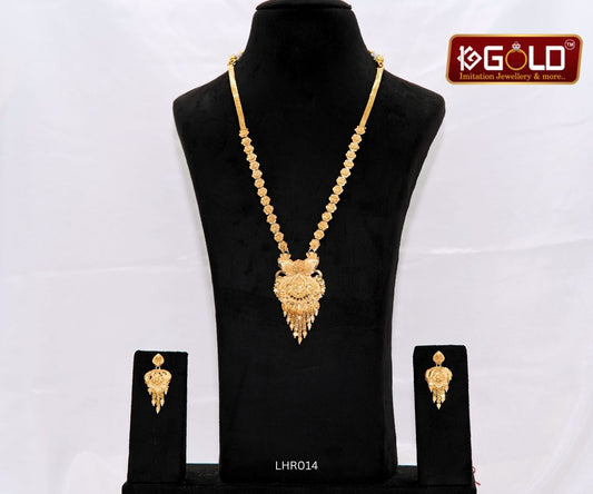 Radiant Floral Inspired 1 gram gold Rani Necklace for Women - LHR014. 1 gram gold on 1ggold.in 