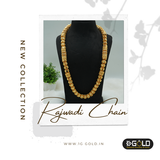 Rajwadi 1 Gram Gold Plated Chain for Men - CH001. 1 gram gold on 1ggold.in 