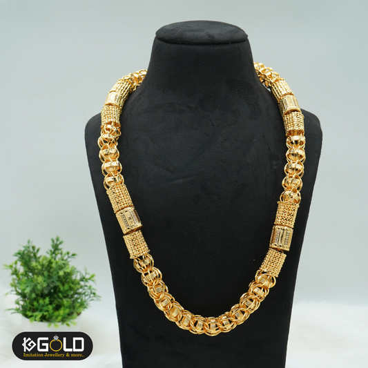 Rajwadi 1 gm Gold Plated Chain for Men - CH001. 1 gram gold on 1ggold.in 