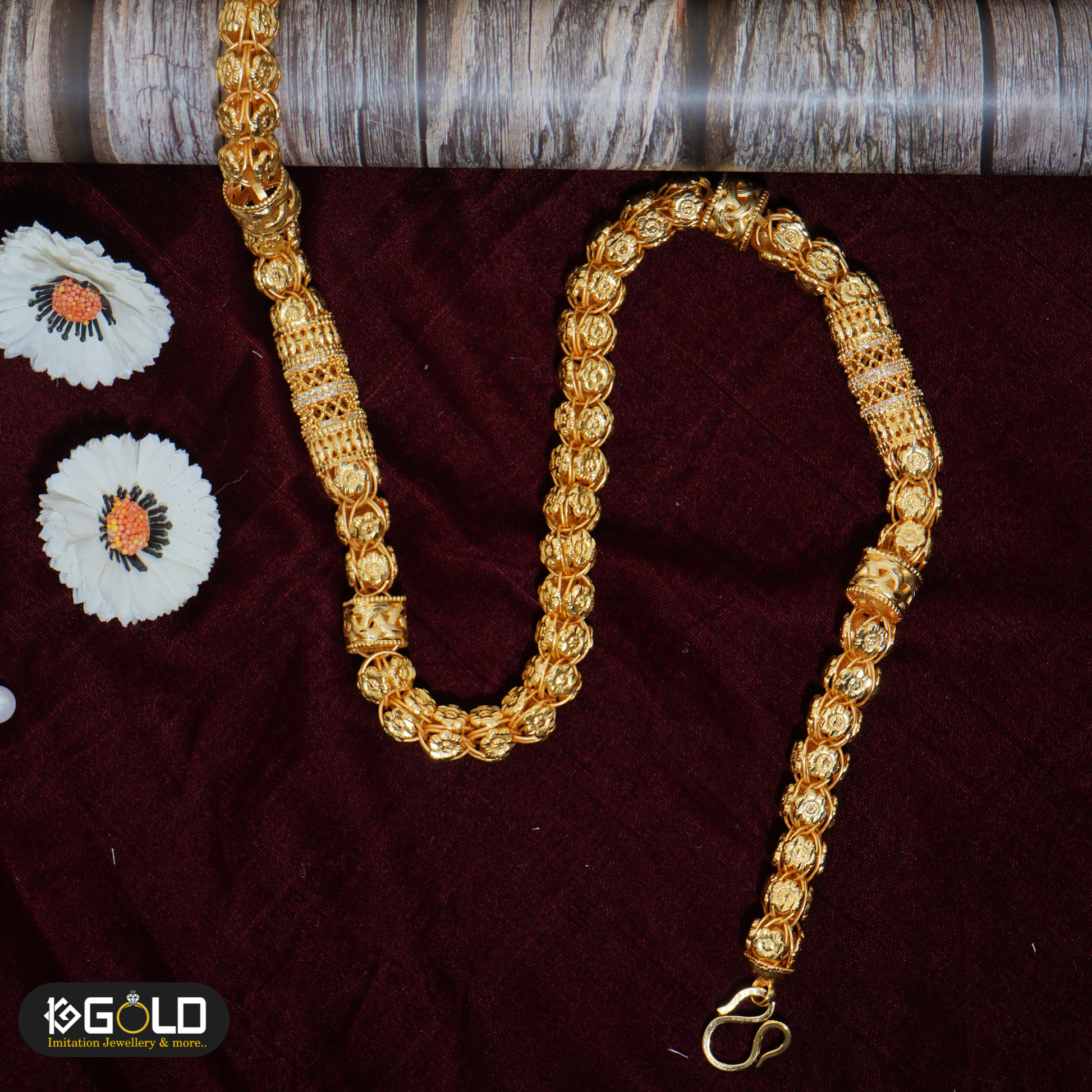 Rajwadi Heritage 1 Gram Gold Chain Design for Men - CH006. 1 gram gold on 1ggold.in 