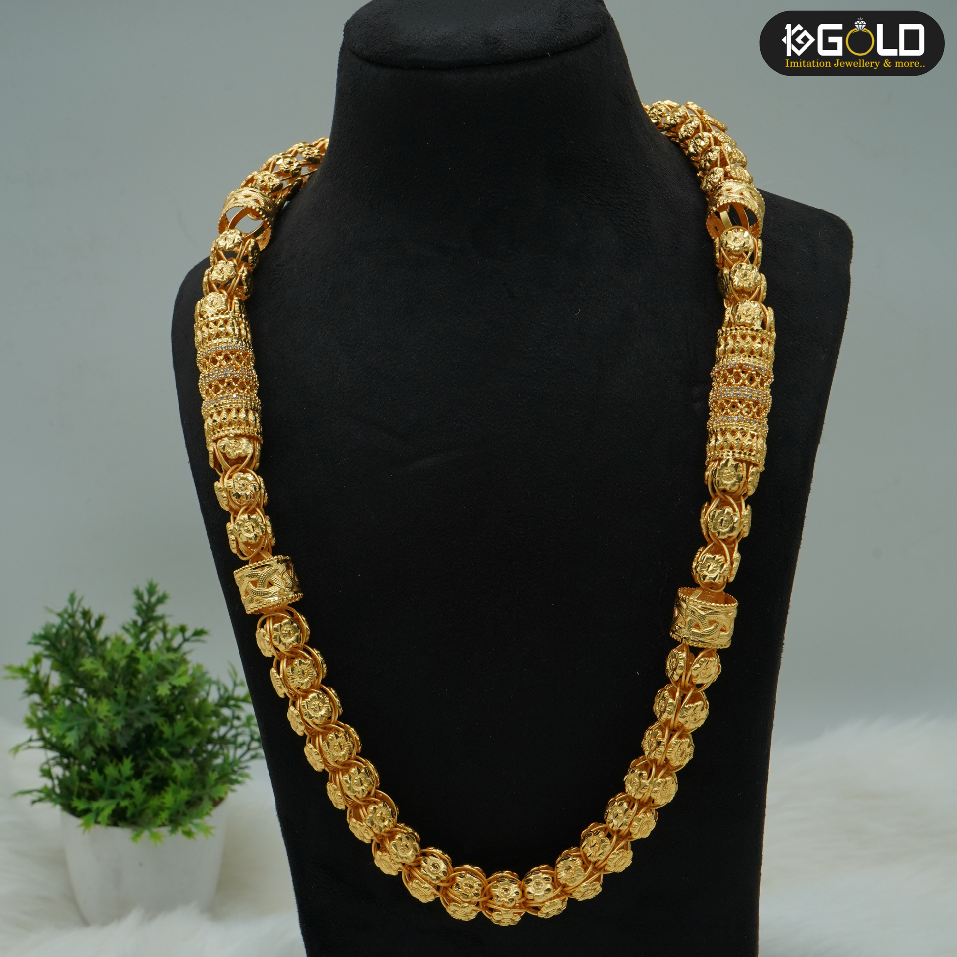 Rajwadi Heritage One Gm Gold Chain Design for Men - CH006. 1 gram gold on 1ggold.in 