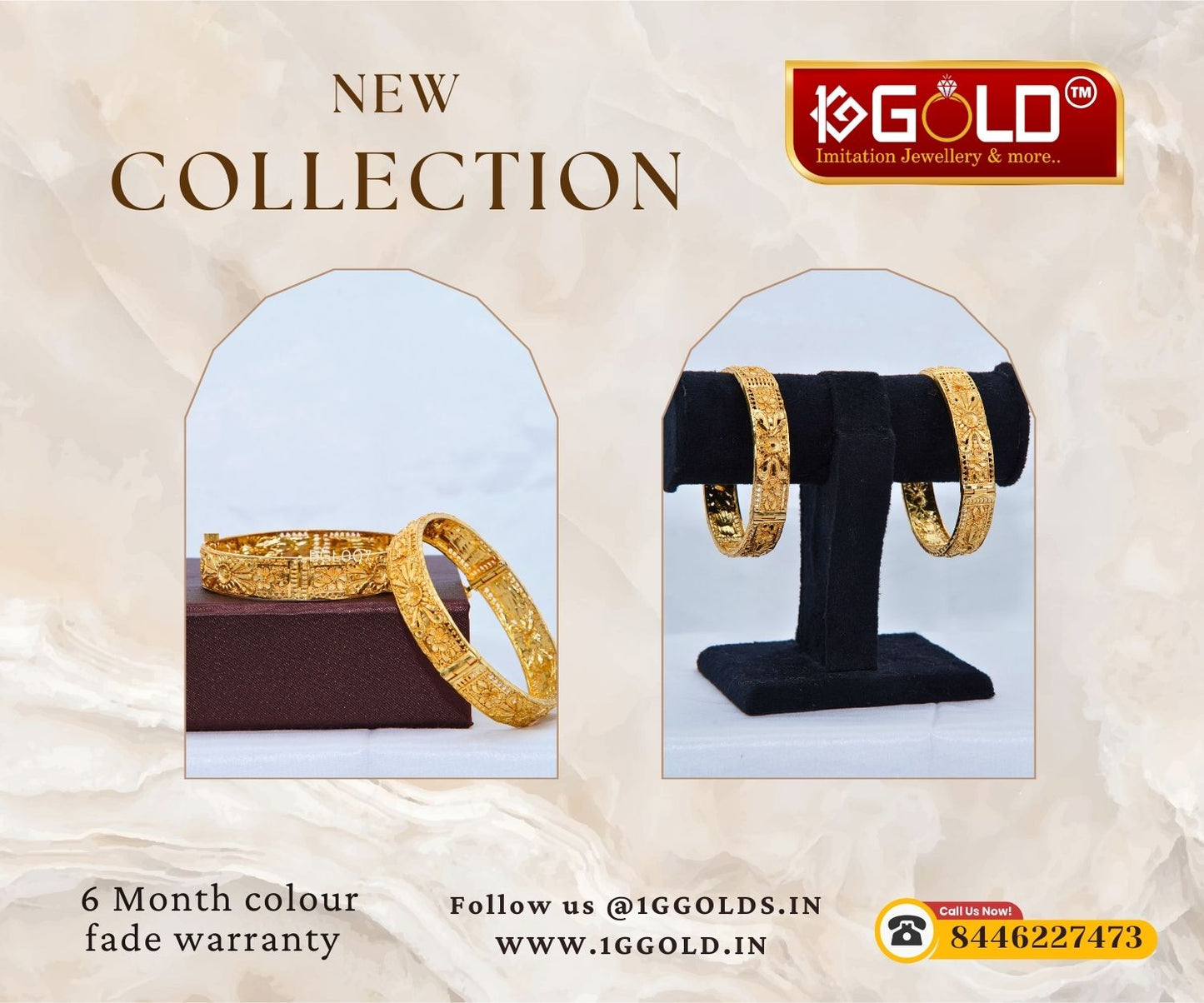 Regal Stylish 1 Gram Gold Bangles for Ladies - BGL007. 1 gram gold on 1ggold.in 
