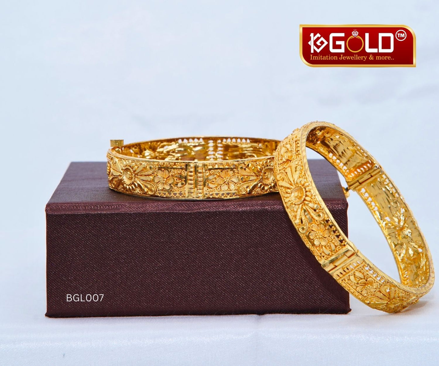 Regal Stylish 1 Gram Gold Plated Bangles for Ladies - BGL007. 1 gram gold on 1ggold.in 