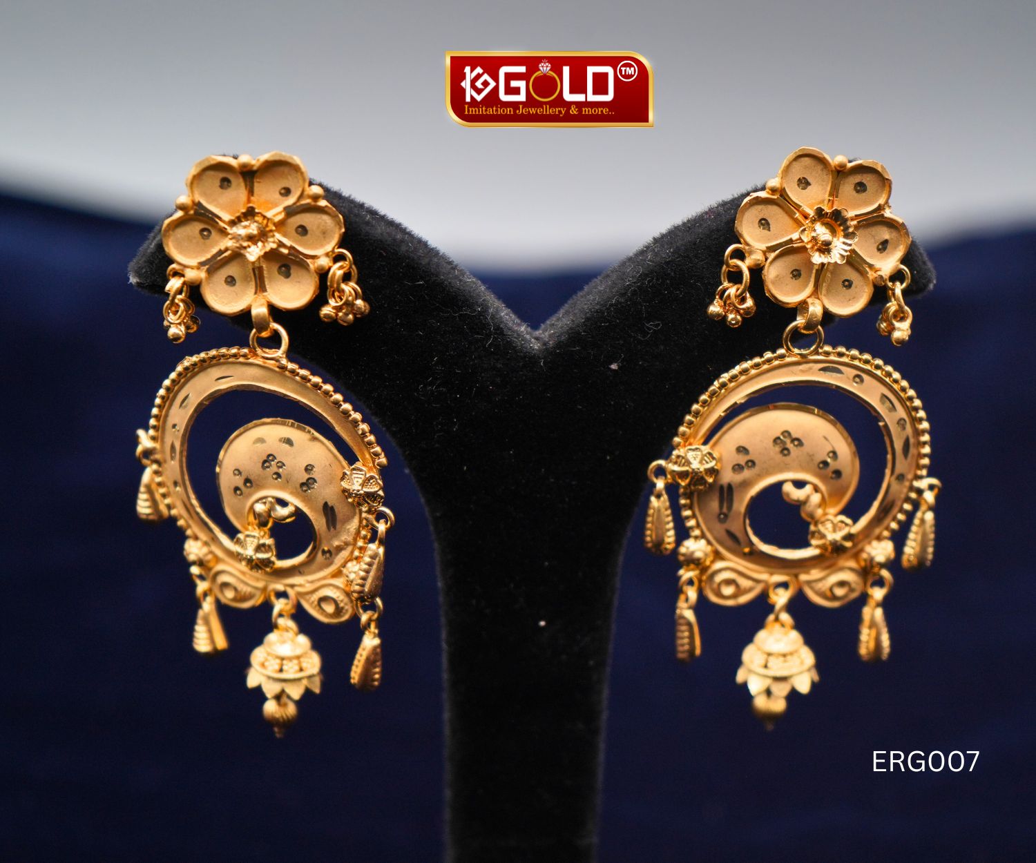 Sophisticated 1 Gram Gold Earrings - ERG007. 1 gram gold on 1ggold.in 