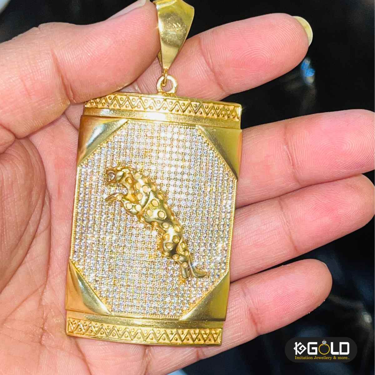 Stylish 1 Gram Gold Plated Jaguar Pendant For Men - PDT005. 1 gram gold on 1ggold.in  