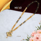 Superior Quality One Gram Gold Maharashtrian Ganthan with Diamond Accents for Women - GTN009. 1 gram gold on 1ggold.in 